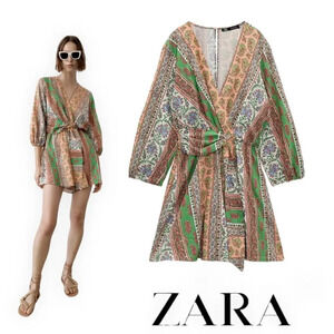 ZARA | Multicolored | SHORT JUMPSUIT WITH PRINT
